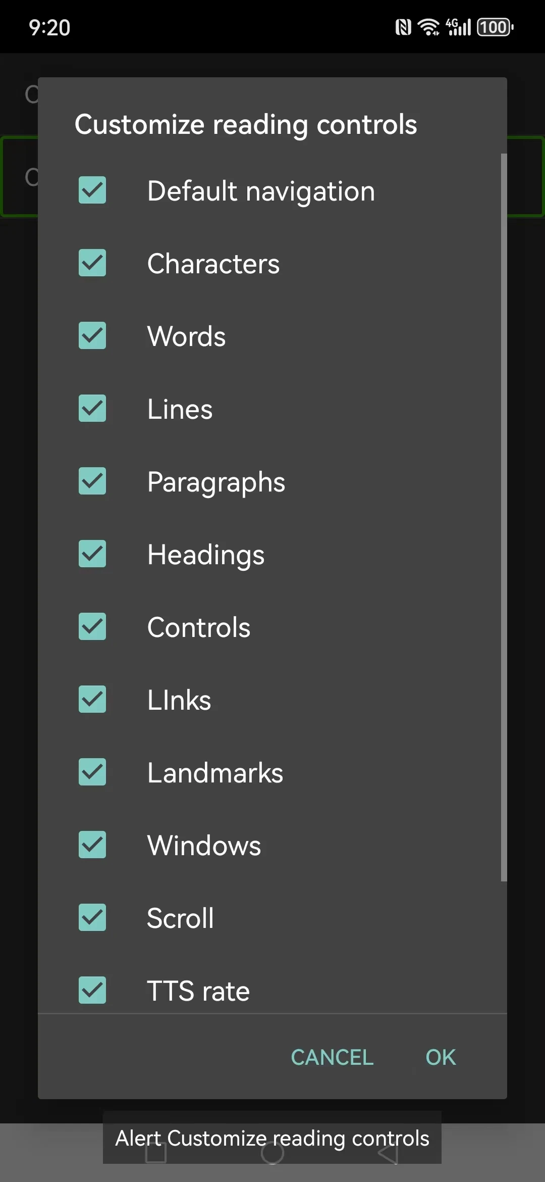 Prudence Screen Reader screenshot