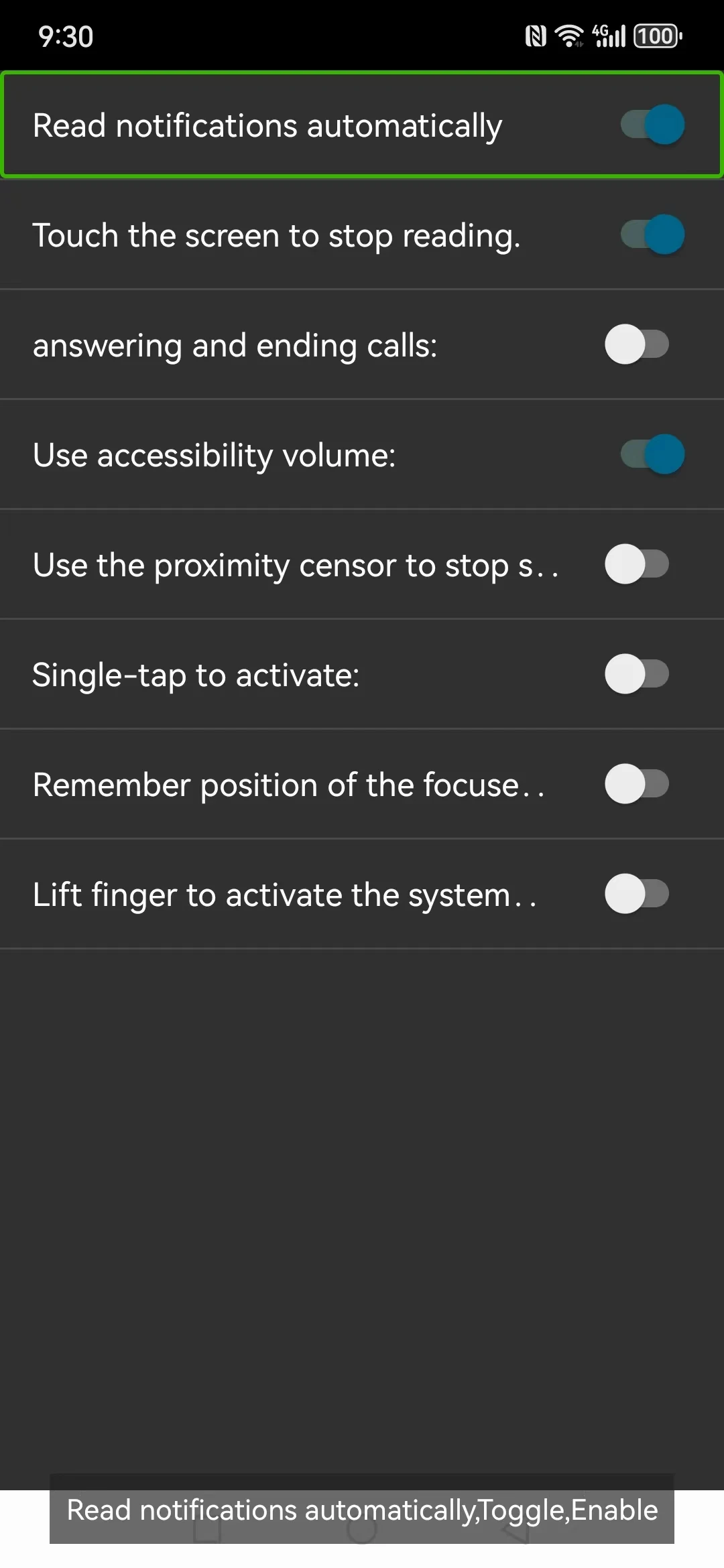 Prudence Screen Reader screenshot