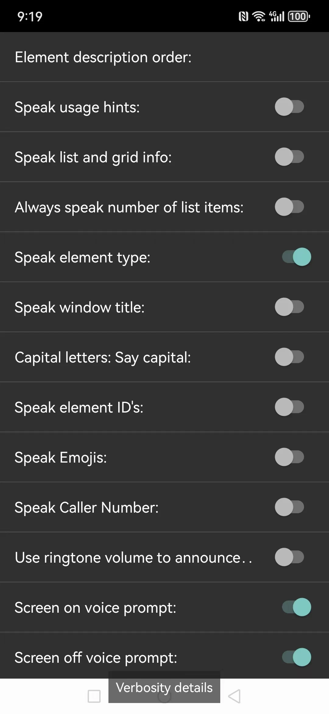 Prudence Screen Reader screenshot